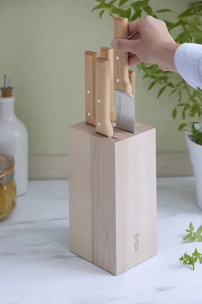 Bloc bois 5 couteaux de cuisine, Opinel (3)
