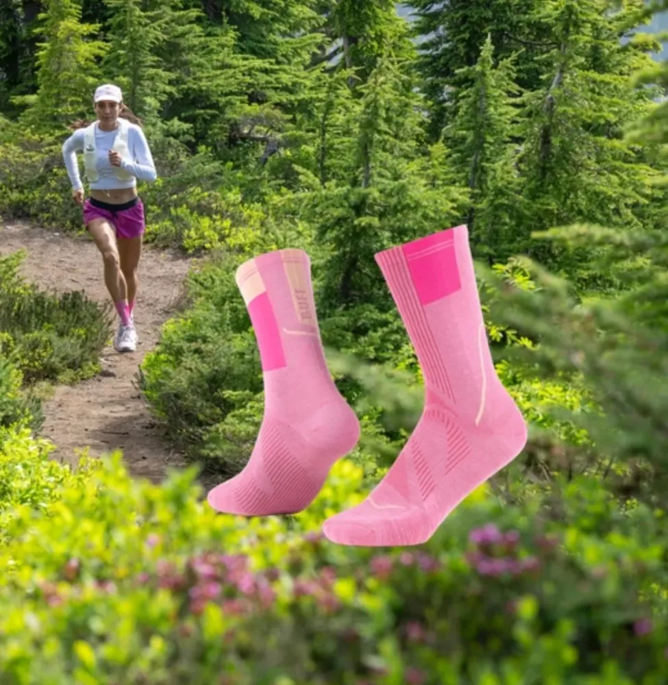 Chaussettes course Coolnet, Buff (1)